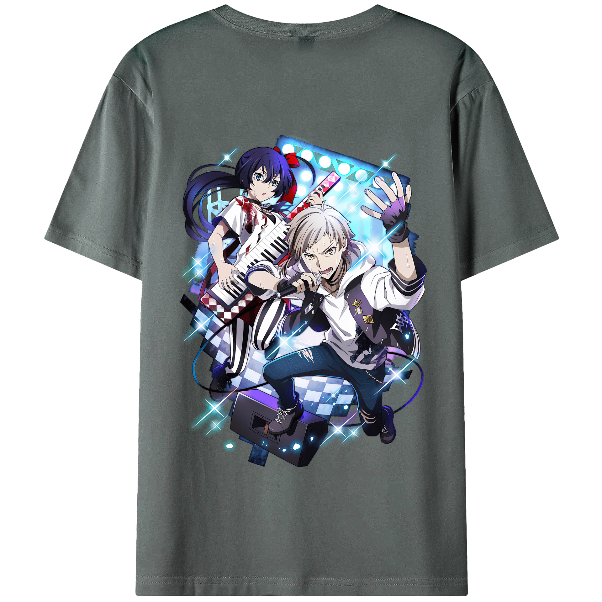 （画像用） 文豪ストレイドッグス Bungo Stray Dogs 綿100％半袖Tシャツ（背面プリント）
